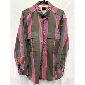 Levi's Shirt Men's Medium Striped Two Horse Brand Button Down Pocket Vintage